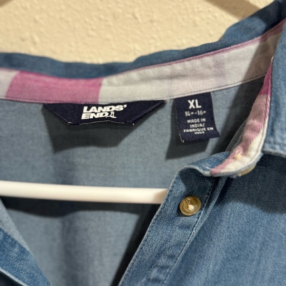 Lands' End Blue Denim Women’s Casual Dress - Picture 3 of 4